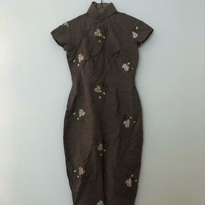 Vintage qipao hand made 60s dress